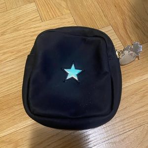 Stoney Clover Lane classic mini pouch lightly worn black nylon with silver star